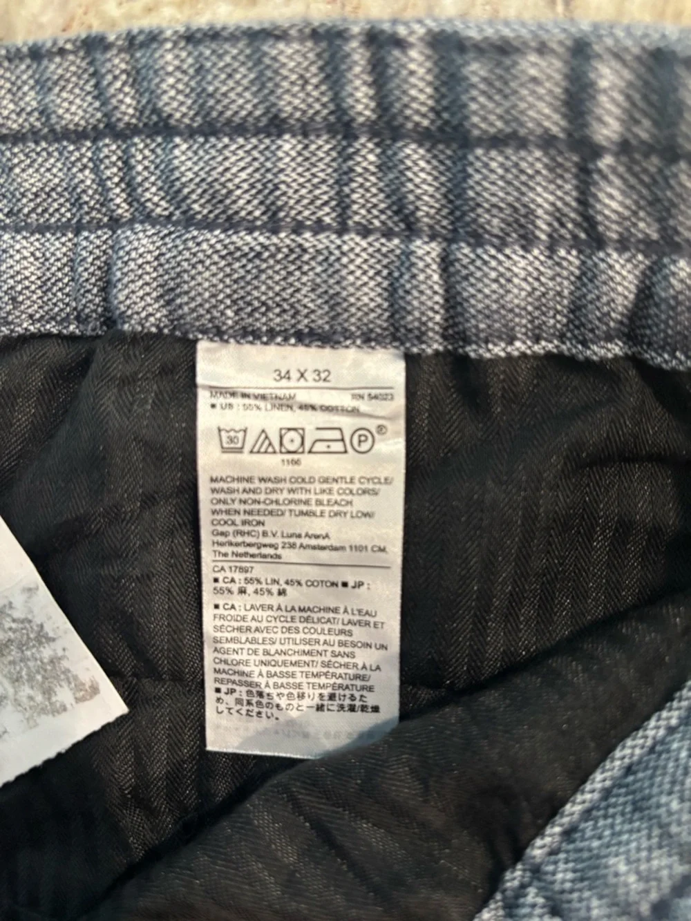 Banana Republic Men's Chambray-Style Chinos — Blue Gray